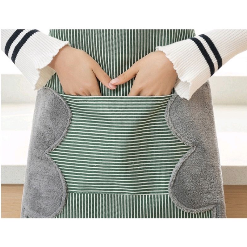 Celemek Masak Apron Dapur Anti Air Minyak Bisa Lap Tangan