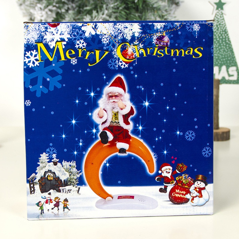 Zzz Mainan Boneka Santa Claus Elektrik Dengan Musik Untuk Dekorasi Rumah / Pesta / Festival / Hadiah Ulang Tahun