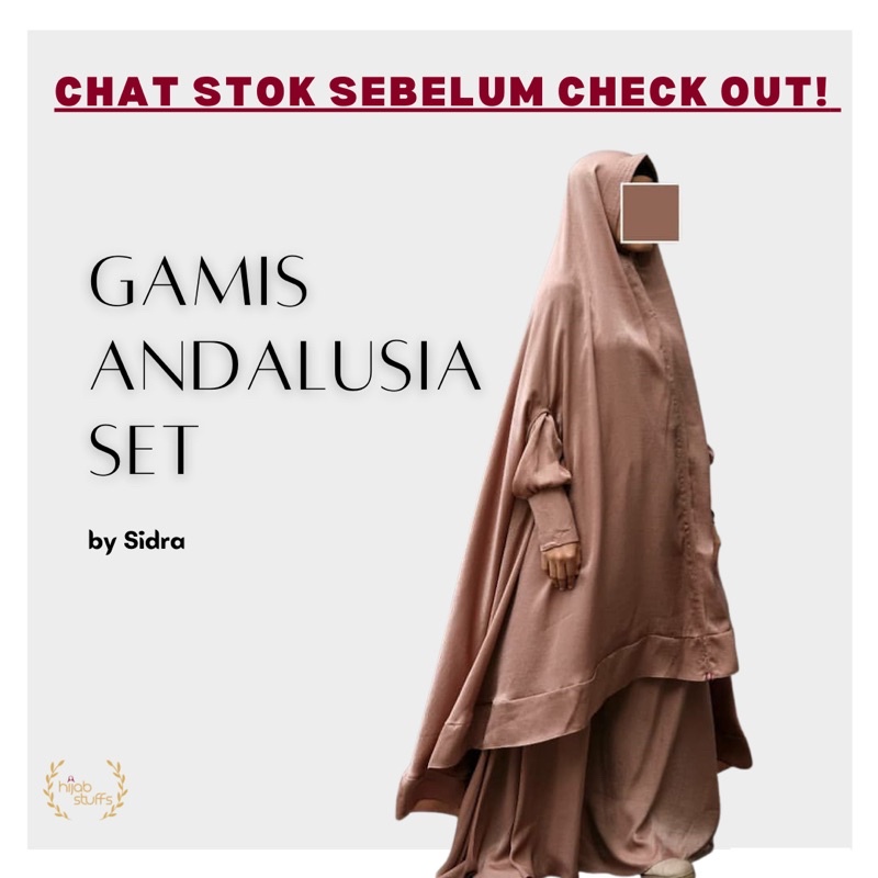 GAMIS SET ANDALUSIA | SIDRA | HIJAB SYARI POLOS