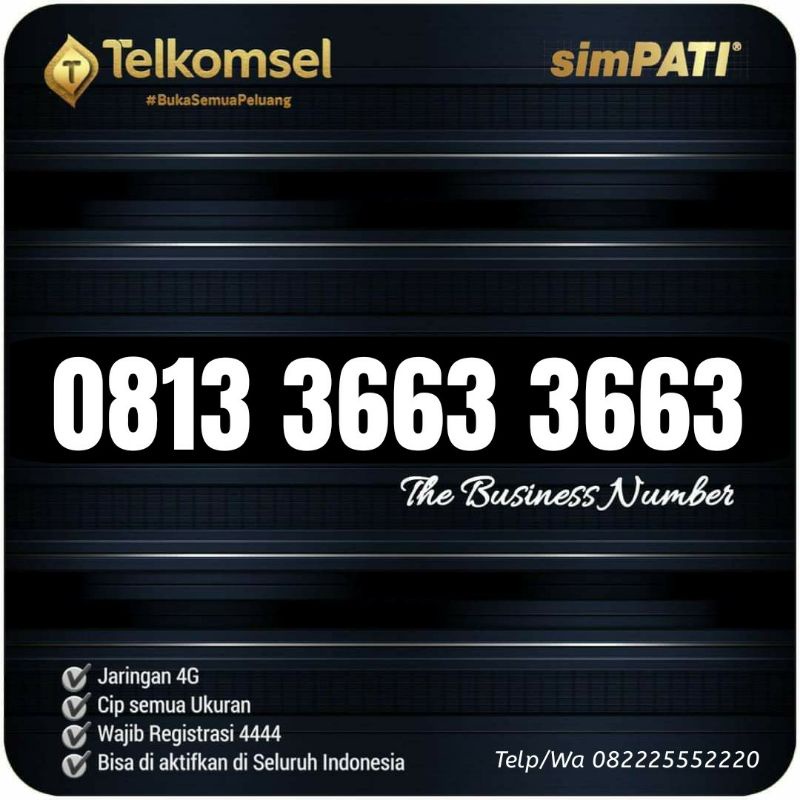 nomor cantik telkomsel simpati 3663 3663 abba abba