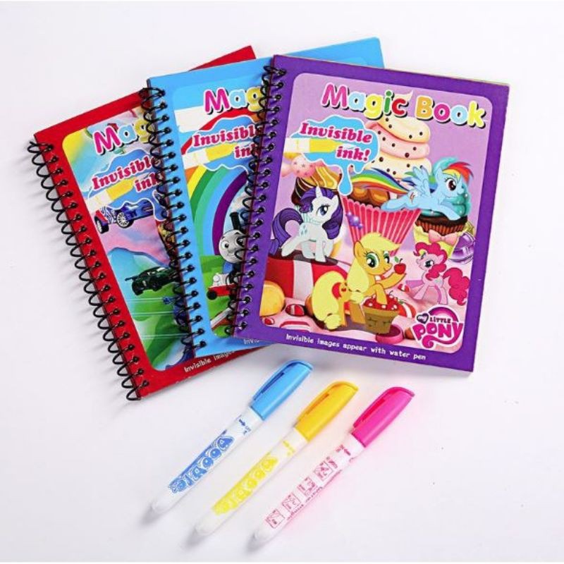 MBC044 Magic Colouring Book/ Buku Gambar Ajaib Mewarnai Anak Spidol Air Murah Full Colour