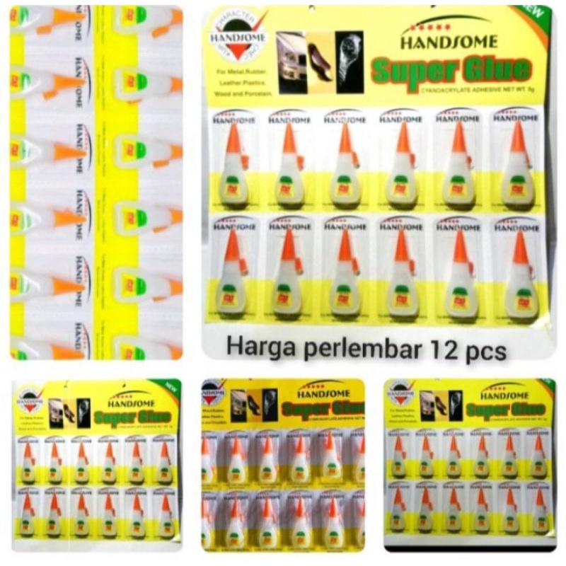 

Lem botol handsome lembaran isi 12pcs3p