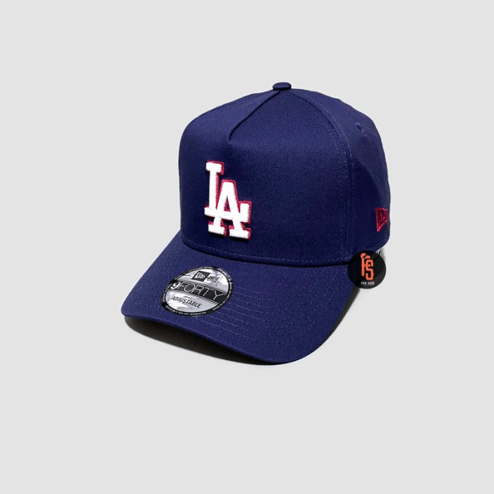 Produk Terbaru Topi New Era Original A Frame Highlight Los Angeles Dodgers Navy Cardi