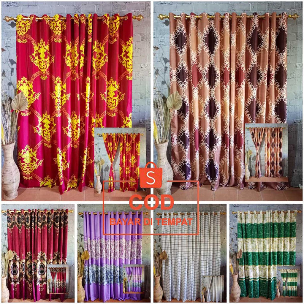 ✅COD Gorden Hordeng Jendela Dan Pintu Smokring 12 Ring Motif Minimalis Perlengkapan Dekorasi Kamar Ruang Tamu Home Decor Aesthetic Estetik Interior Ruangan Rumah Mewah Modern Murah