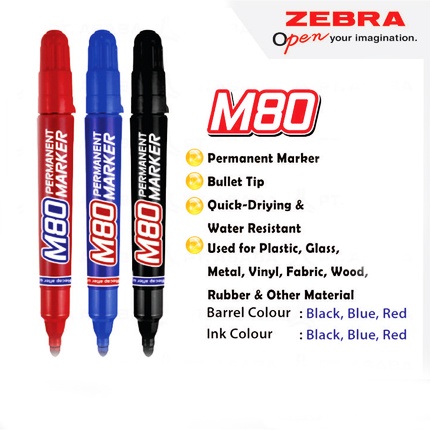 

SPIDOL PERMANENT MARKER M80 ZEBRA TIP 1.9 ~ 2.6 mm