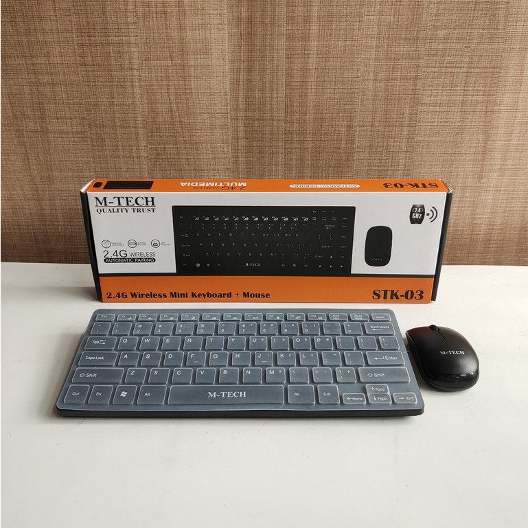 Trend-M-tech STK-03 Keyboard and Mouse Wireless NANO Receiver - Hitam