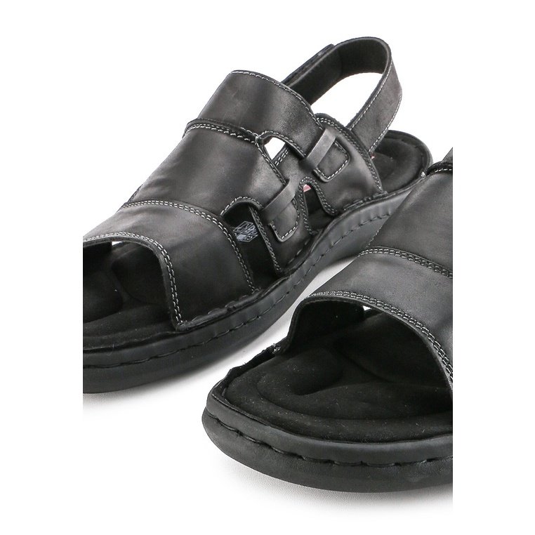 SANDAL CASUAL JIM JOKER PRIA ORIGINAL SLINGBACK KULIT HITAM JJ03