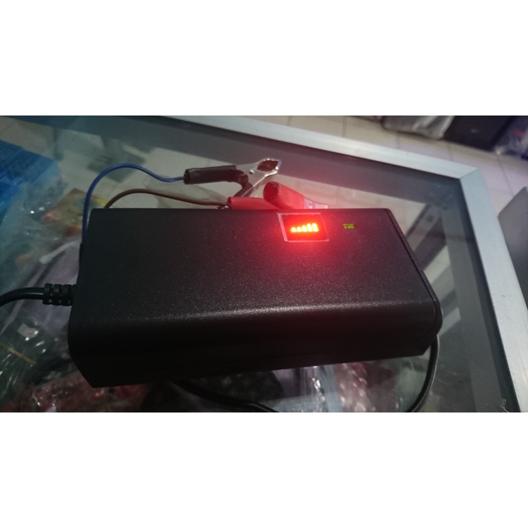 Charger Aki 5A Otomatis TERMURAH SMART FAST CHARGER VISERO LED INDICATOR