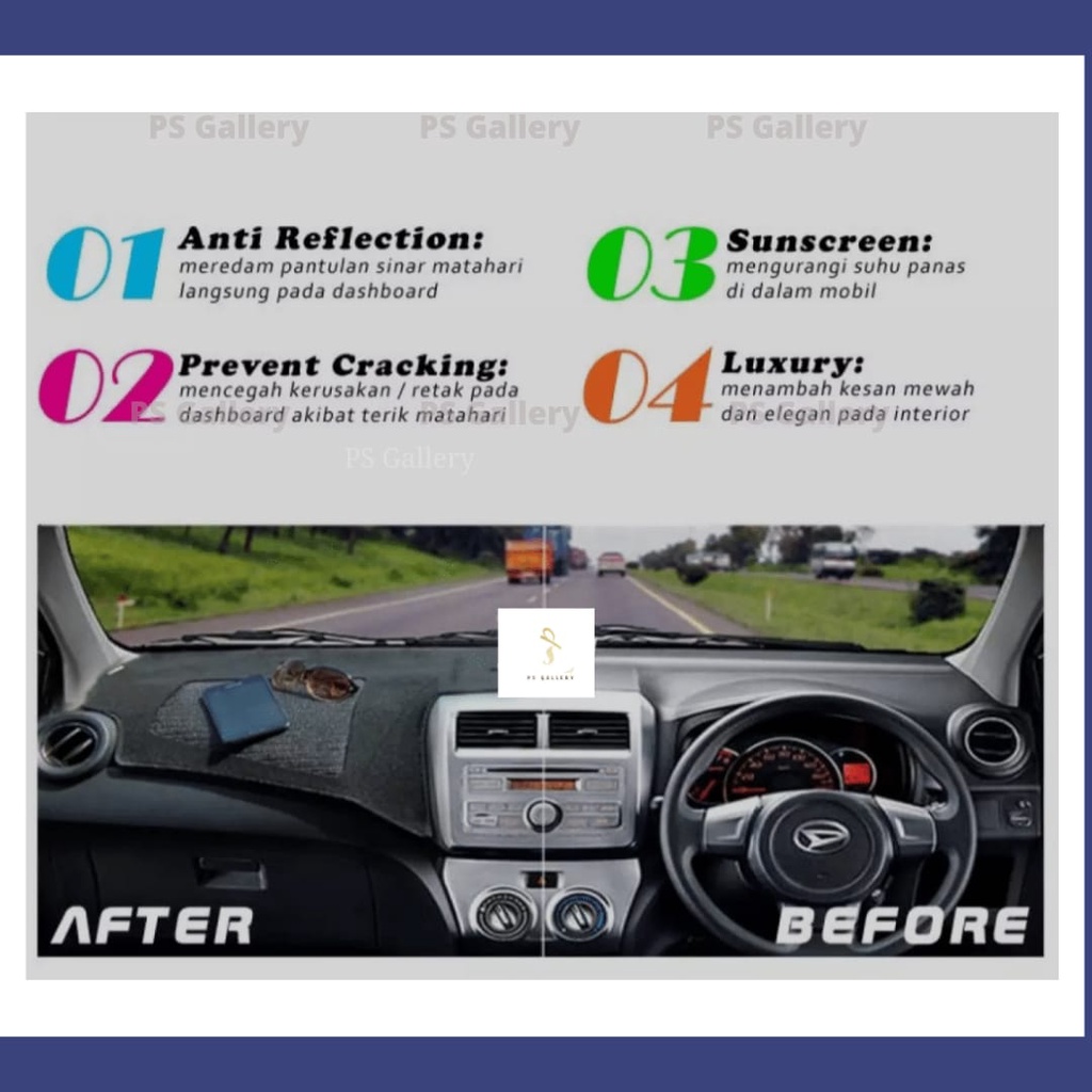 Alas Dasbor Mobil Toyota Raize Aksesoris Cover Dashboard Premium
