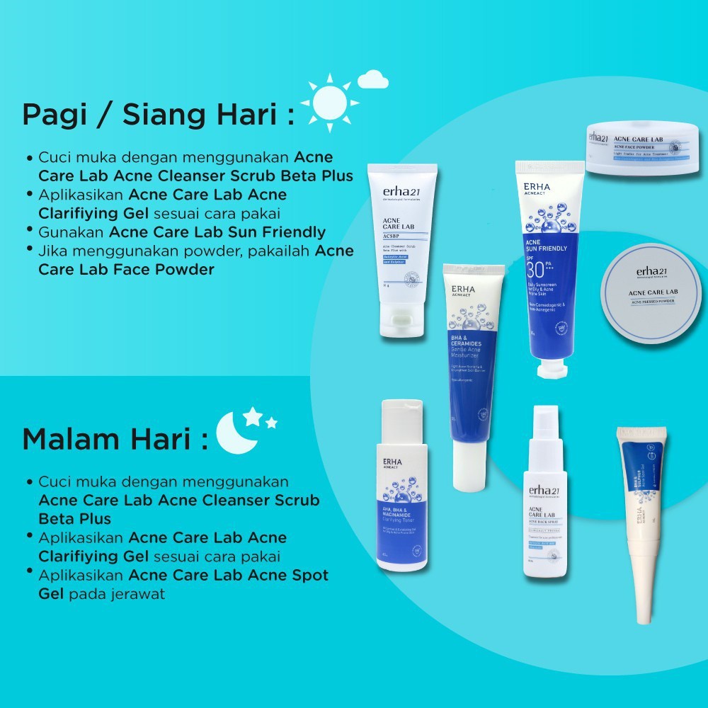 ERHA ACNE ACT ance series | perawatan kulit berjerawat