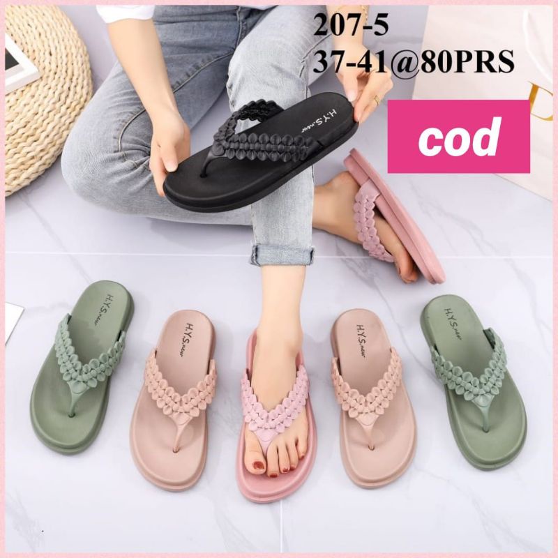 Sandal Wanita Jepit Jelly Karet Hys 207-5 Import