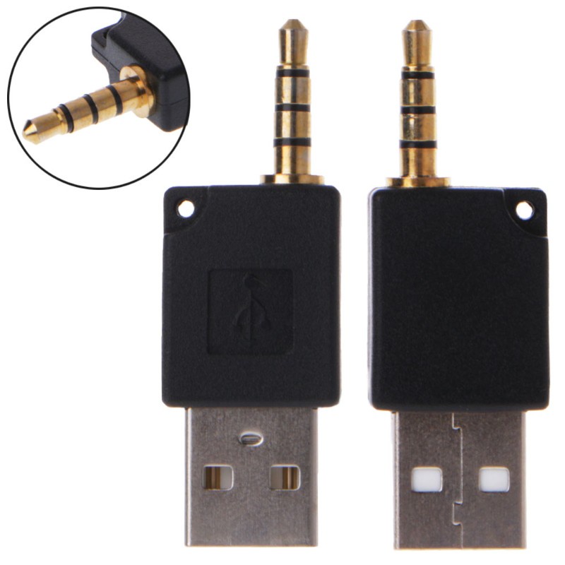 Cre Adapter Auxiliary 3.5mm Ke Usb 2.0 Male Aux Untuk Apple Ipod Shuffle 1st 2nd Mp3