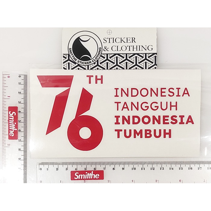 Stiker 76 Tahun Indonesia Logo Cutting Sticker 76th Indonesia Tangguh