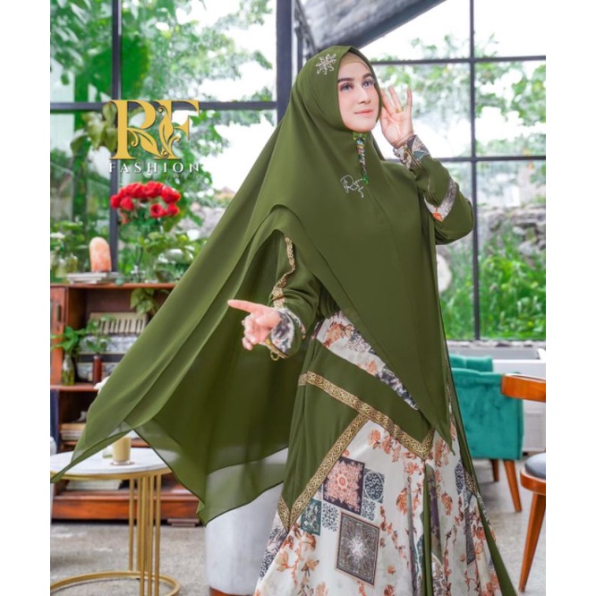 Cantika Syari RF Fashion by Rayhan Co. Green Ceruty Import