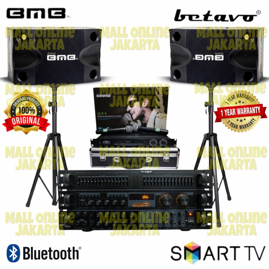 Paket sound bmb 8 inch karaoke set Betavo zx8800b Original