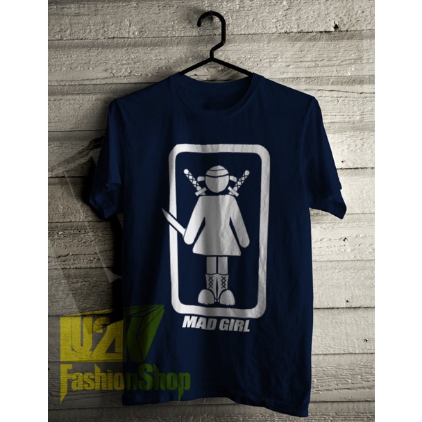 KAOS MAD GIRL CEWEK LAGI MARAH BETE KESURUPAN DISTRO LU2K L2K 623