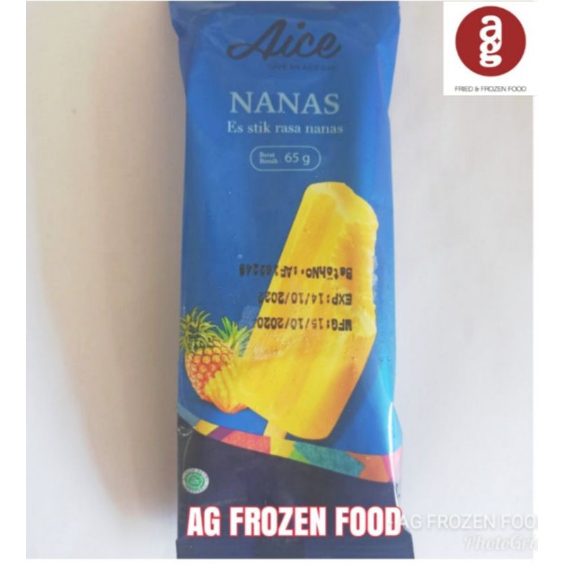 

Aice ice cream Nanas 65grm (dikasih ice block dari toko)