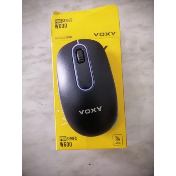 Mouse Wireless RGB Voxy W 600 Pro Series ( Tombol On Off) Free Battery Baterai