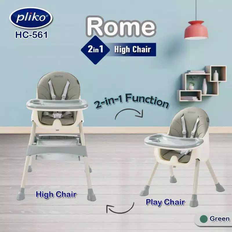 Pliko Baby High Chair Rome 2in1