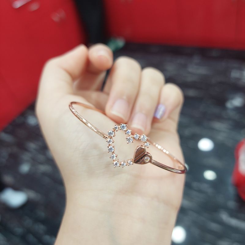 Gelang rosegold Emas asli 75% canti manis