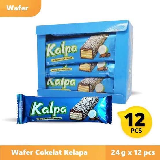 

Kalpa Wafer Coklat Kelapa 1 box isi 12 pcs