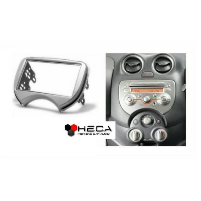 FRAME OEM‐FIT DOUBLE DIN HEAD UNIT TAPE MOBIL AUDIO NISSAN MARCH SEPARATE - AUDIO & VIDEO MOBIL - A-