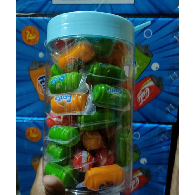 

permen karet bentuk minuman fanta dll isi 50