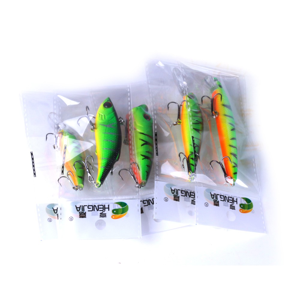Hengjia 5pcs / Set Umpan Pancing Tiruan Bentuk Ikan Kecil Warna Hijau