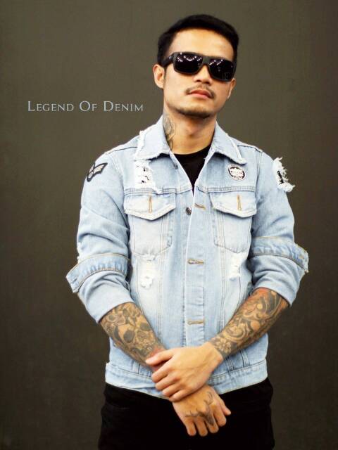 LEGEND OF DENIM™ | Jaket Jeans Sobek LOD™ | Jaket Jeans Sandwash Spray Series Distro Original