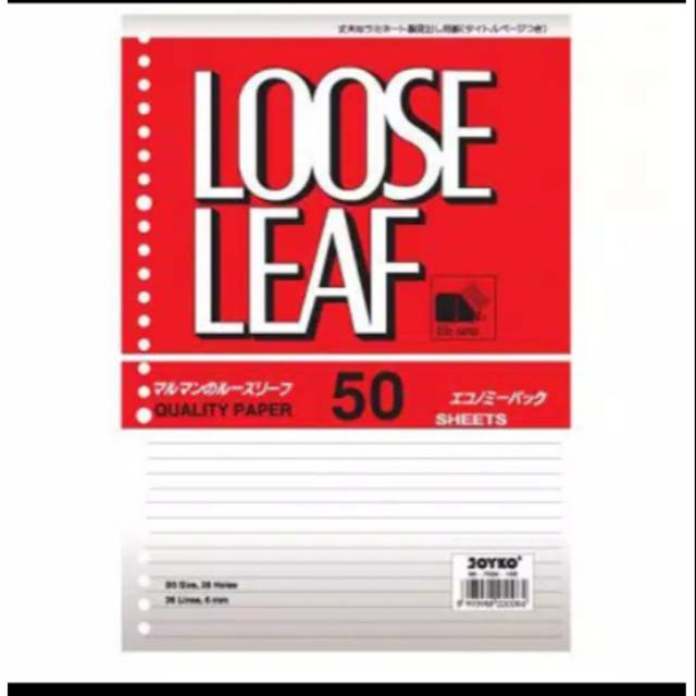 

Loose Leaf A5 Joyko 50 Lembar