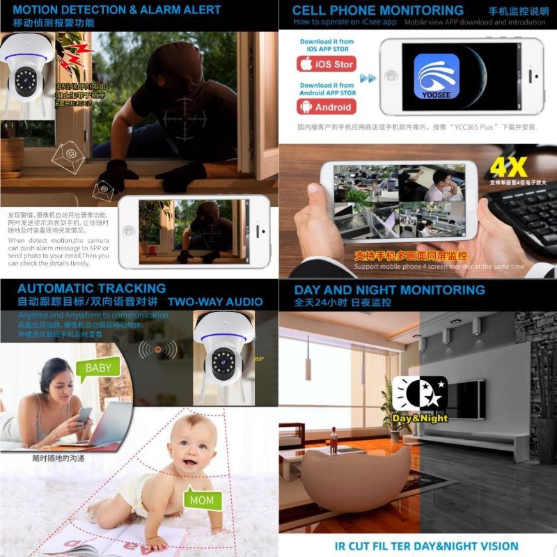 YOOSEE IP CAMERA LAN PORT DAN WIFI WIRELESS 3MP FULL HD 1080P OBJECT TRACKING CCTV WIFI INDOOR