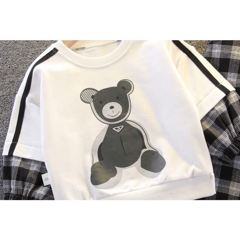 [COD] Setelan legan panjang baju anak lucu MOTIF BoadBear 0-5 Tahun/ baju baby impor korea premium/Babylovanta