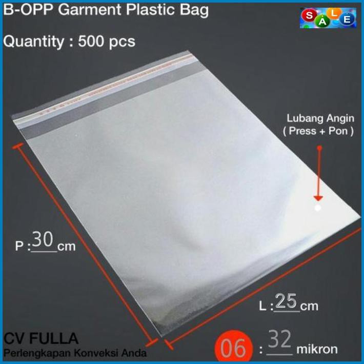 

✅Sale Plastik Baju OPP Ukuran 25 x 30 cm 06 Micron 500 Lembar ⭐⭐⭐⭐⭐
