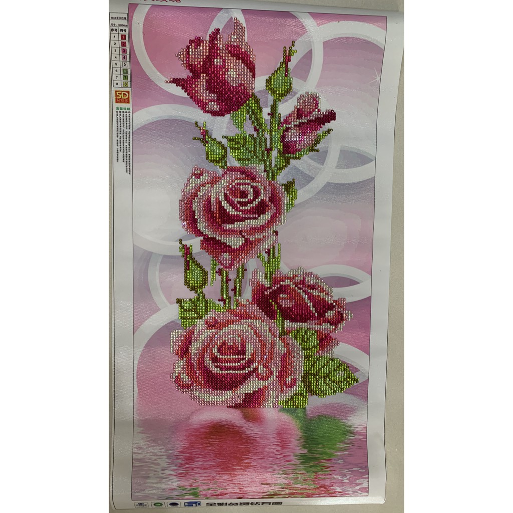 5D DIY Drill Diamond Painting Cross Stitch Embroidery Sudah jadi