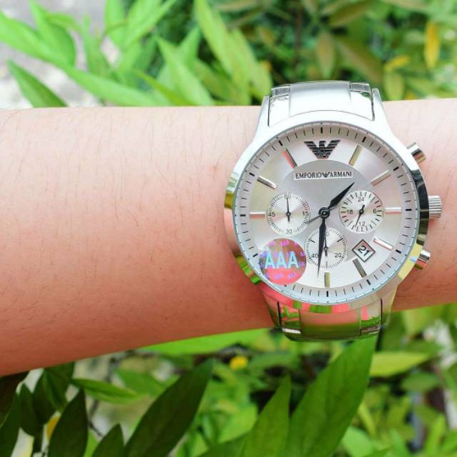 Jam *EM P0RI0 *AR MANl Premium rantai all stainless steel - chrono aktif