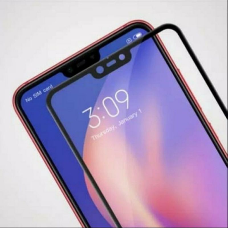 Xiaomi Mi 8 lite tempered glass anti gores kaca full lcd