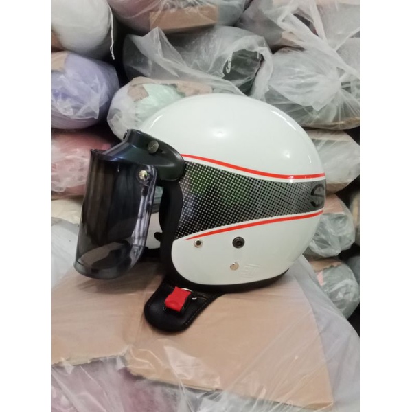 (Bisa Cod) HELM BOGO REPRO SCOOPY FUL LEHER SNI