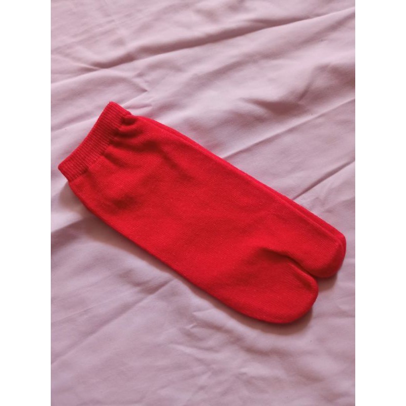 Kaos kaki pendek jempol semata kaki-Merah