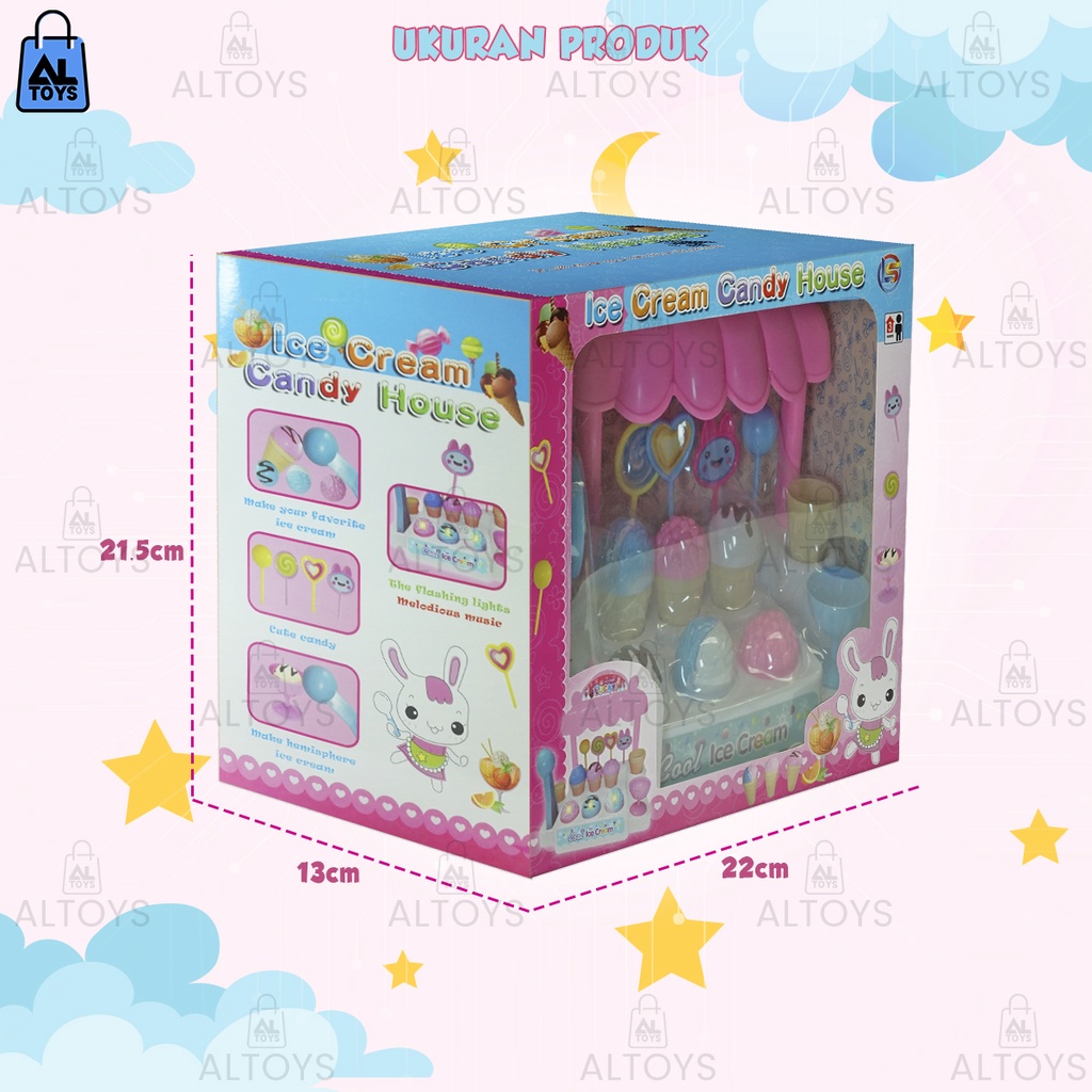 Mainan Toko Jualan Es Krim / Sweet Shop Ice Cream Lampu / Musik LI1