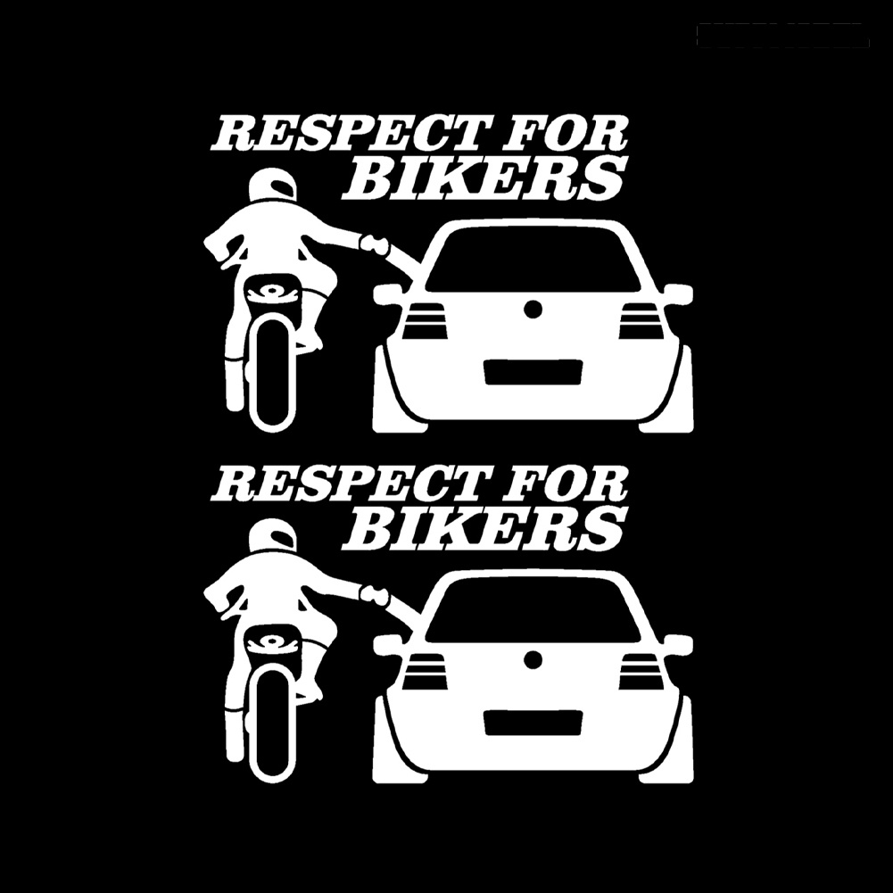 Car 2Pcs / Set Stiker Vinyl Motif Respect Untuk Dekorasi Body / Bumper Mobil