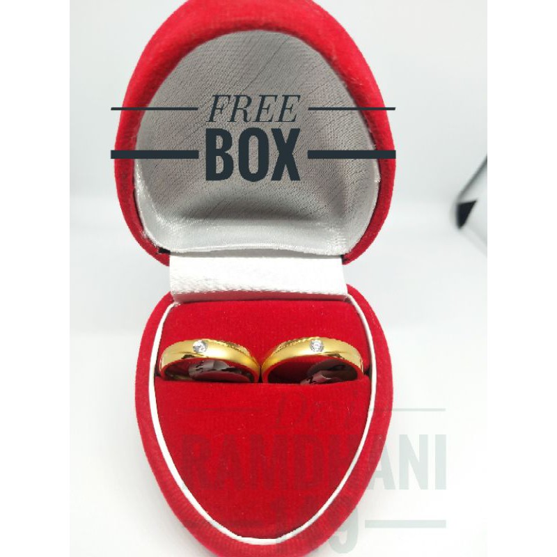 Cincin Titanium Couple / cincin kawin / cincin tunangan anti karat
