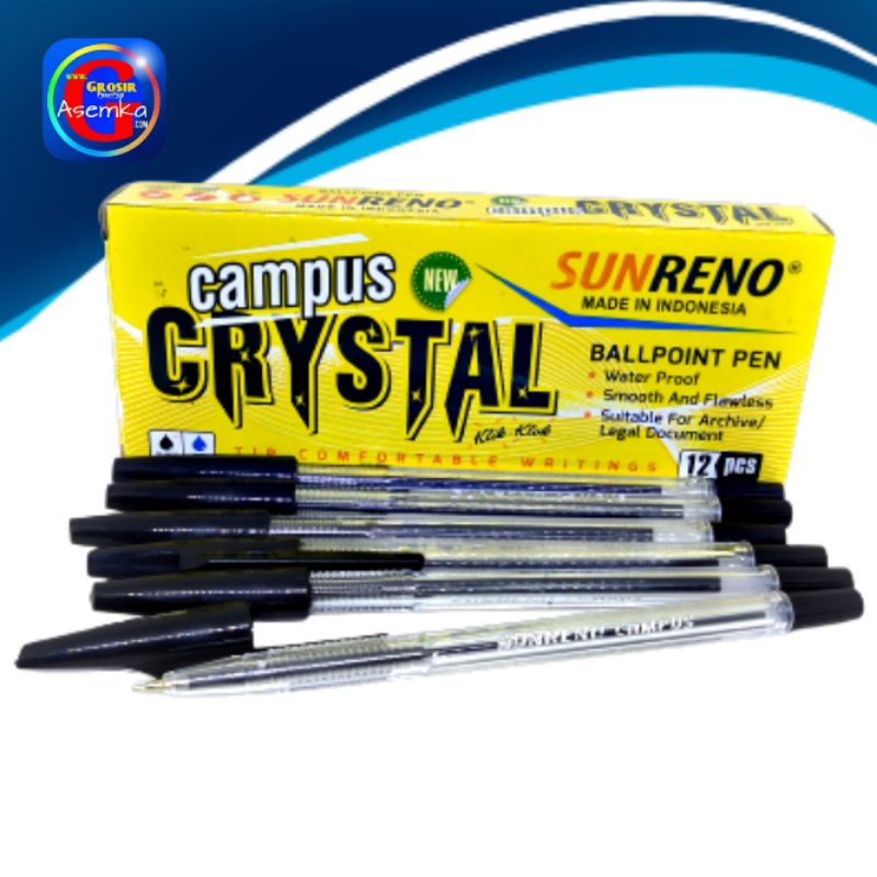 GPA Ballpoint Pen SunReno Crystal Grosir (12pcs)