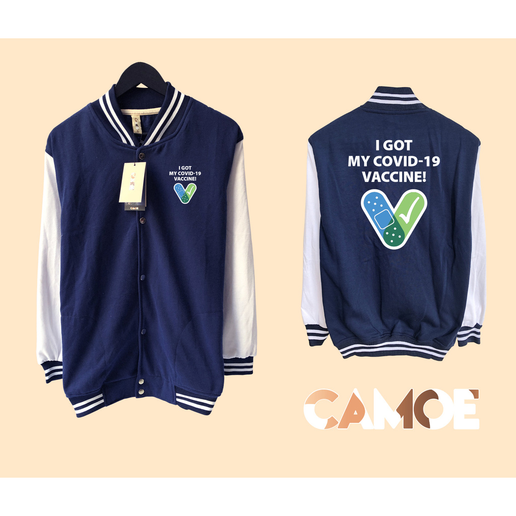 Jaket Baseball Varsity I got my covid 19 vaccine Vaksin