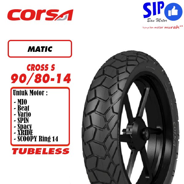 Ban motor matic Corsa Cross S 90 80 14 platinum tubeless