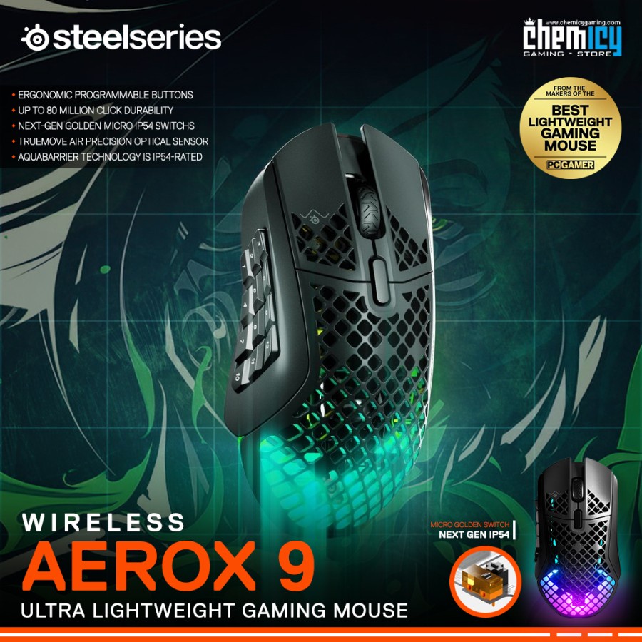 Steelseries Aerox 9 RGB Wireless Ultra-Lightweight Gaming Mouse