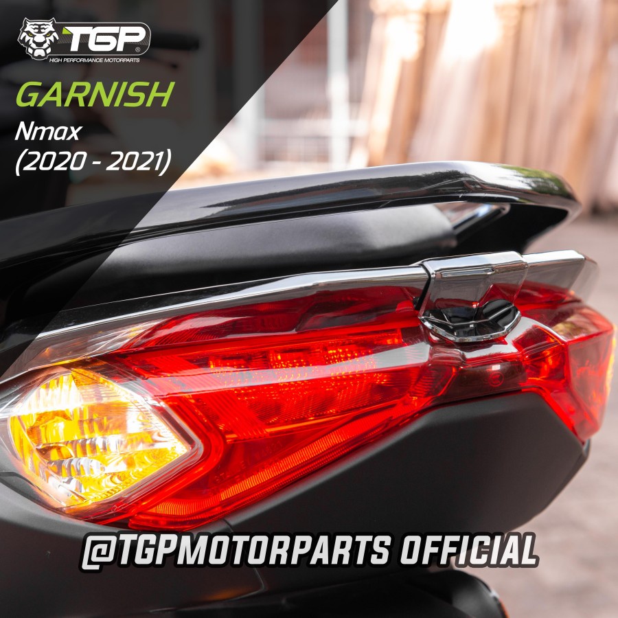 GARNISH LAMPU BELAKANG ALL NEW NMAX 2019 TGP AKSESORIS BLACK CHROME