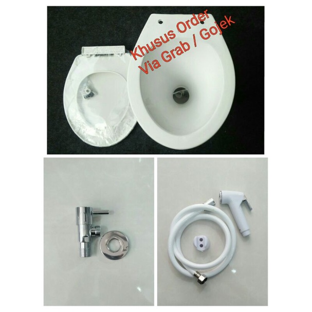 PAKET Kloset Duduk Siram Set Jet Shower