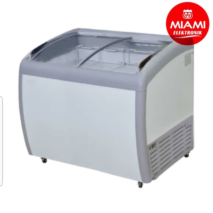 GEA Sliding Curve Glass Freezer SD-260BY / Freezer Box Kaca SD260BY