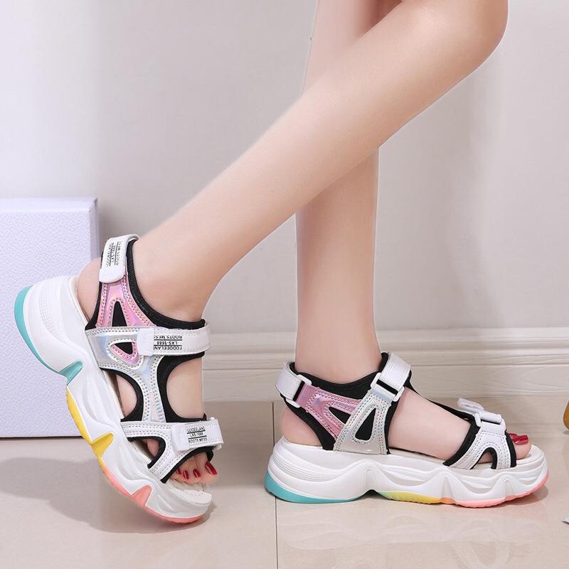 1001 SEPATU PLATFORM MIZU RAINBOW WANITA !!!