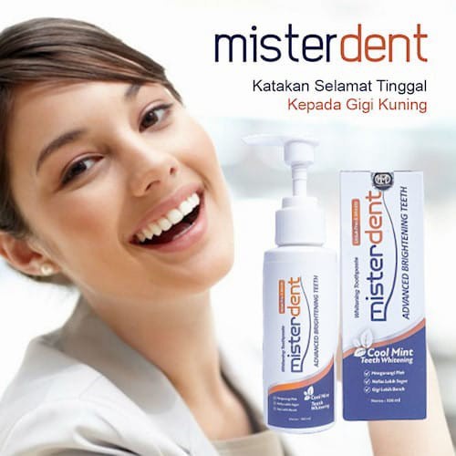 MISTERDENT Original Brightening untuk Pemutih Gigi/Misterdent PEMUTIH GIGI MISTERDENT ADVANCED BRIGH